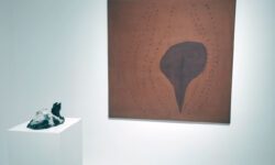 Lucio-Fontana.–Concetto-spaziale,-Forma-(1957)-Aniline-and-collage-on-canvas,-150-x-150-cm