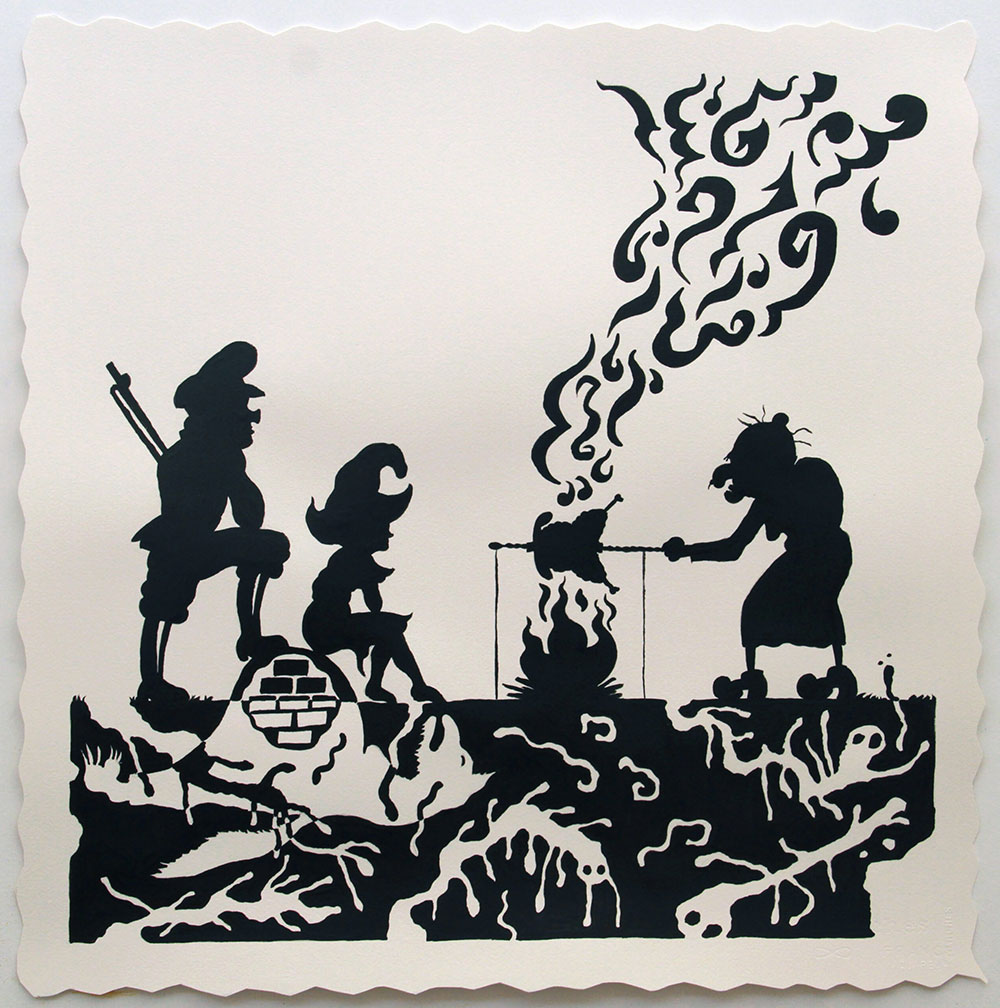 Live and Die as Eva Braun # 79 (A buried wolf). Preparatory image for The Oldenburg Wolf suite, a wall painting © Roee Rosen 2026