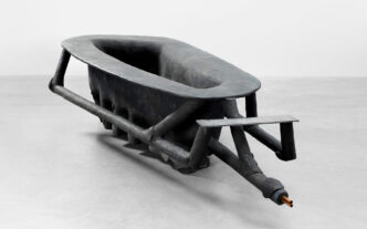 Joseph Beuys, Badewanne (Bathtub), 1961-87. Bronze, lead, copper, double-walled casting, 1000 kg., 90 x 165 x 340 cm (35.43 x 64.96 x 133.86 in). Ed. 2 of 3 + 1 AP., © Joseph Beuys Estate, Courtesy Joseph Beuys Estate and Thaddaeus Ropac Gallery