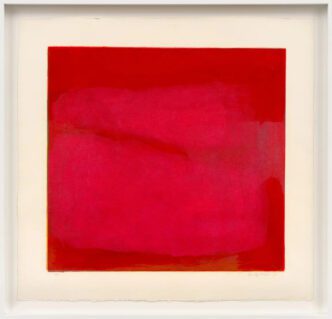 Emily Mason Untitled, 2005, Carborundum monoprint on paper, 56.8 x 59.7 cm, 22 1/2 x 23 1/2 in (unframed), 64.2 x 66.8 x 5 cm, 25 x 26 x 2 in (framed), © 2026 Emily Mason | Alice Trumbull Mason Foundation/ARS, Courtesy Almine Rech Gallery