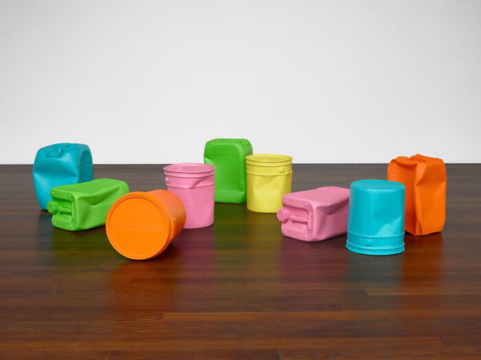 Rachel Whiteread, Installation view of multiple works from Rachel Whiteread’s 'Untitled (Canister)' series (2024–), © Rachel Whiteread, Photo: Prudence Cuming Associates Ltd, Courtesy Gagosian