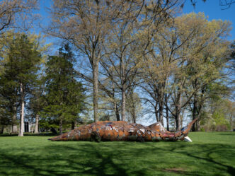 Saif Azzuz, weych-pues / tàkhòne” (where the rivers meet), 2026, installation view, Storm King Art Center, © Saif Azzuz, Courtesy the artist and Storm King Art Center
