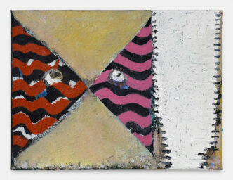 Carole Vanderlinden, Face to Face, 2025. Oil on canvas, 30 x 39,5 cm. Photo: HV-studio, © Carole Vanderlinden, Courtesy the artist and S.M.A.K.
