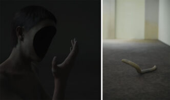 Left: Pierre Huyghe, Liminals, 2025, Film, sound, body and landscape photogrammetric scans, motion capture, and real-time physical recording through game engine, Commissioned by LAS Art Foundation and Hartwig Art Foundation, Collection of LAS Art Foundation, Courtesy the artist, LAS Art Foundation, and Hartwig Art Foundation; Galerie Chantal Crousel; Marian Goodman Gallery; Hauser & Wirth; Esther Schipper; TARO NASU; and Anna Lena Films, Paris © Pierre Huyghe, represented by ProLitteris (CH) / ADAGP (FR) Right: Installation view "Pierre Huyghe", Fondation Beyeler, Riehen/Basel, 2026, Photo: Ola Rinda, Courtesy the artist and Fondation Beyeler