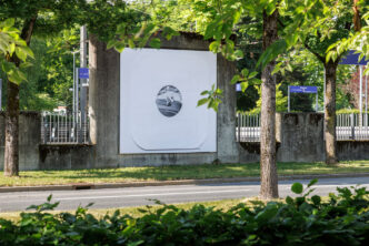 Cyprien Gaillard, 7-Eleven Tracklist, Installation view KUB Billboards, 2026, Photo: Markus Tretter, © Cyprien Gaillard, Kunsthaus Bregenz, Courtesy of the artist, Sprüth Magers