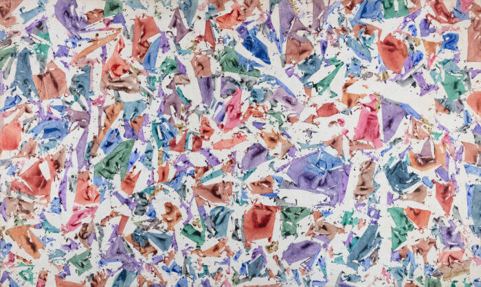 Simon Hantaï, Sans titre (Untitled), 1984, Acrylic on canvas. 115 x 193 inches (292 x 490 cm), © Archives Simon Hantaï/Adagp, Paris, 2026, Photo: David Bordes, Courtesy Archives Simon Hantaï and Gagosian