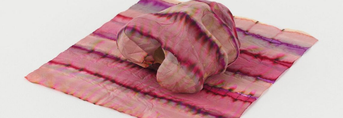 Gabriel Orozco, Terracotta, 2026, Tissue paper on terracotta, 7 x 20 x 21.5 cm | 2 3/4 x 7 3/4 x 8 1/2 in., © Gabriel Orozco, Courtesy the artist and White Cube Gallery