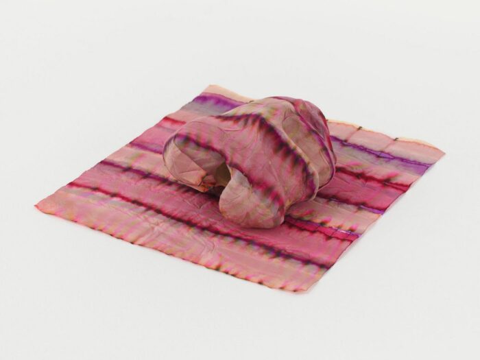 Gabriel Orozco, Terracotta, 2026, Tissue paper on terracotta, 7 x 20 x 21.5 cm | 2 3/4 x 7 3/4 x 8 1/2 in., © Gabriel Orozco, Courtesy the artist and White Cube Gallery