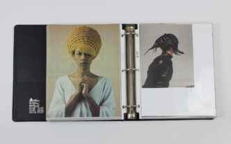 Arthur Jafa, Notebooks, 1980s–2007. Three-ring binders, plastic sleeves, paper, mixed media, dimensions variable. © Arthur Jafa. Courtesy the artist and Gladstone