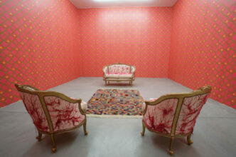 Ghada Amer, Salon Courbé, 2007, © & Courtesy the artist