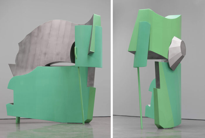 Arlene Shechet, Jewel, 2026, welded aluminum and epoxy-urethane paint system, 11' 1" × 10' 1/2" × 67" (337.8 cm × 306.1 cm × 170.2 cm), approximately, © Arlene Shechet, Courtesy the artist and Pace Gallery