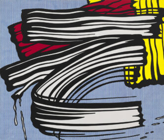 Roy Lichtenstein, Little Big Painting, 1965. Oil and acrylic on canvas, 68 × 80 in. (172.7 × 203.2 cm). Whitney Museum of American Art, New York; purchase with funds from the Friends of the Whitney Museum of American Art 66.2. © Estate of Roy Lichtenstein/DACS 2026